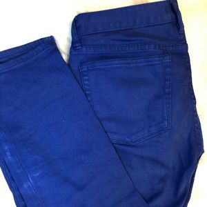 J crew electric blue toothpick jeans